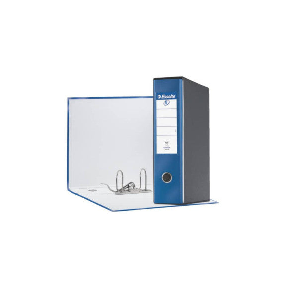 Registratore con custodia Esselte G55 Eurofile protocollo dorso 8 cm cartone rivestito in PP blu metall. - 390755960