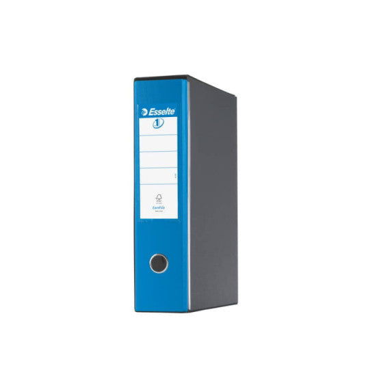 Registratore con custodia Esselte G55 Eurofile protocollo dorso 8 cm cartone rivestito in PP blu vivida - 390755910