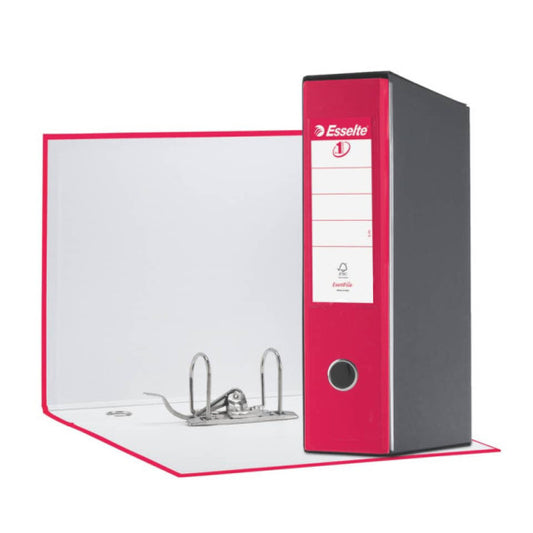Registratore con custodia Esselte G55 Eurofile protocollo dorso 8 cm cartone rivestito in PP fucsia - 390755900