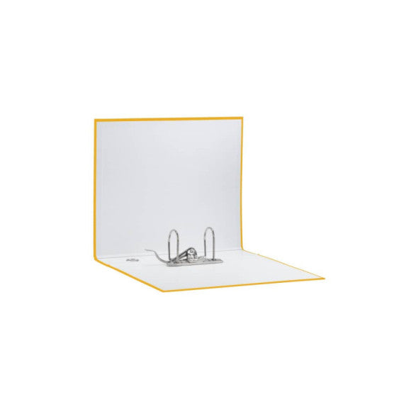 Registratore con custodia Esselte G55 Eurofile protocollo dorso 8 cm cartone rivestito in PP giallo - 390755090