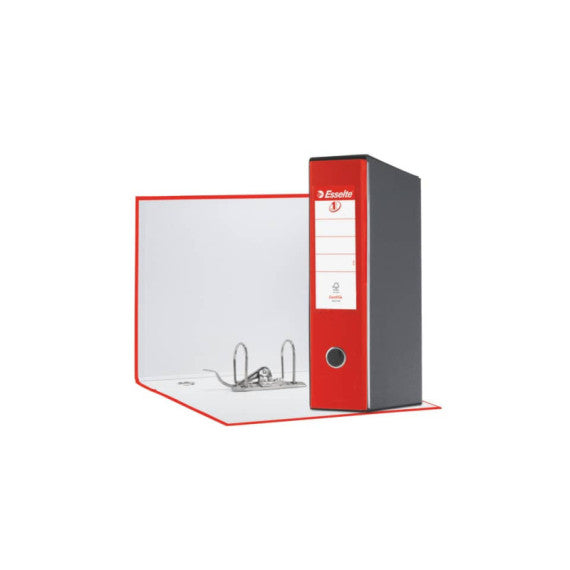 Registratore con custodia Esselte G55 Eurofile protocollo dorso 8 cm cartone rivestito in PP rosso - 390755160