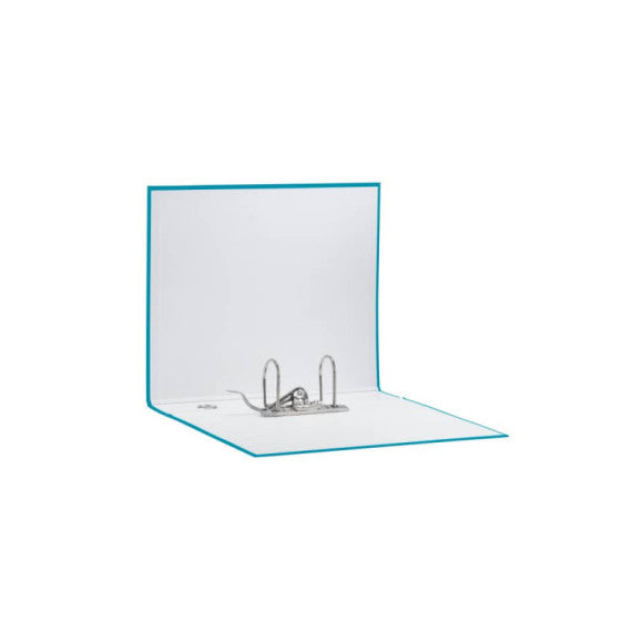 Registratore con custodia Esselte G55 Eurofile protocollo dorso 8 cm cartone rivestito in PP turchese - 390755800