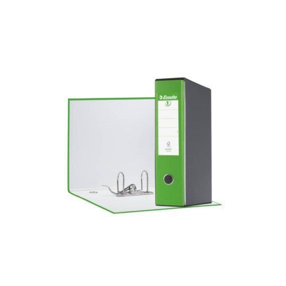 Registratore con custodia Esselte G55 Eurofile protocollo dorso 8 cm cartone rivestito in PP verde vivida - 390755940