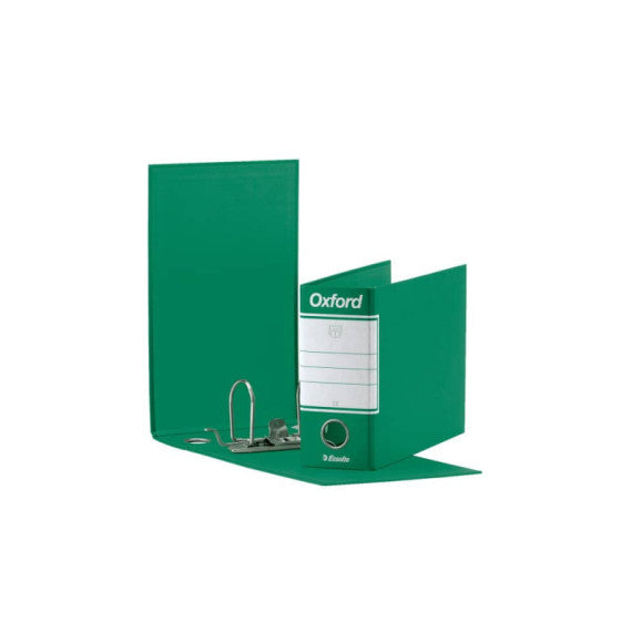 Registratore con custodia Esselte G81 OXFORD memorandum 29,5x19cm - dorso 8 cm verde - 390781180