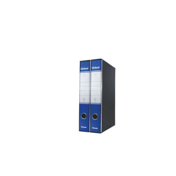 Registratore con custodia Esselte G84 Oxford protocollo 29,5x35 cm - dorso 5 cm blu - 390784050