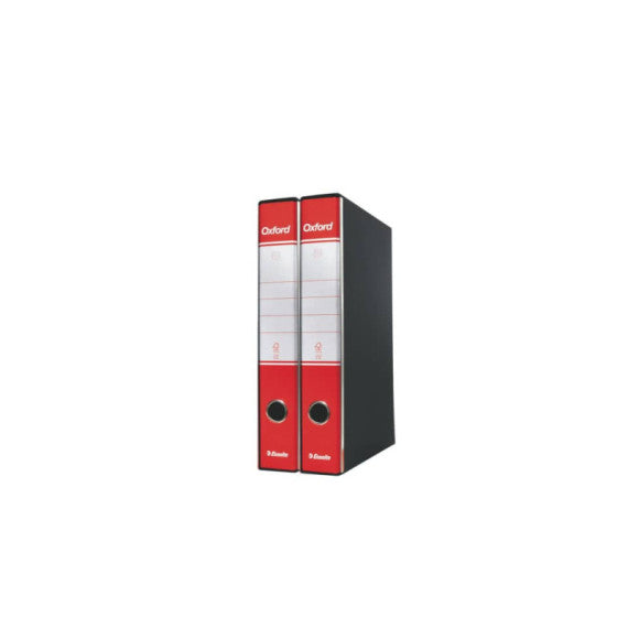 Registratore con custodia Esselte G84 Oxford protocollo 29,5x35 cm - dorso 5 cm rosso - 390784160