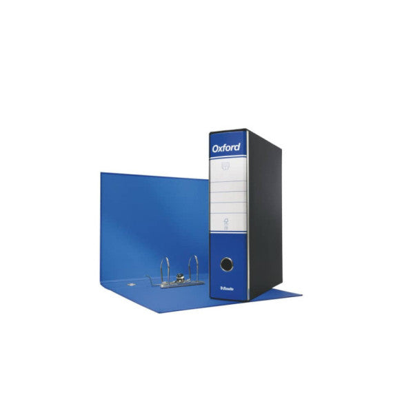 Registratore con custodia Esselte G85 Oxford protocollo 29,5x35 cm - dorso 8 cm blu - 390785050