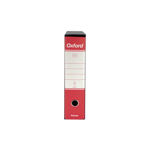 Registratore con custodia Esselte G85 Oxford protocollo 29,5x35 cm - dorso 8 cm rosso - 390785160
