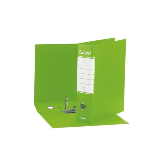 Registratore con custodia Esselte G85 Oxford protocollo 29,5x35 cm - dorso 8 cm verde lime - 390785600