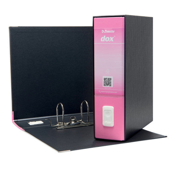 Registratore Dox 1 - dorso 8 cm - commerciale 23 x 29,7 cm - rosa - Esselte