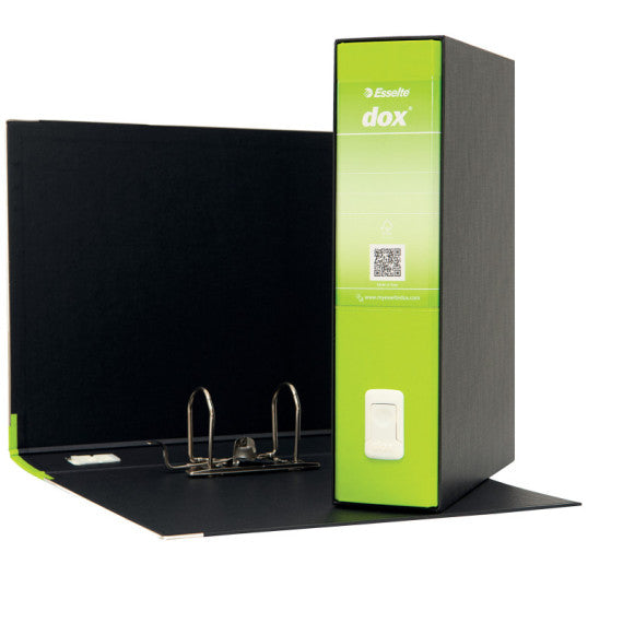 Registratore Dox 2 - dorso 8 cm - protocollo 23x34 cm - greenery - Esselte