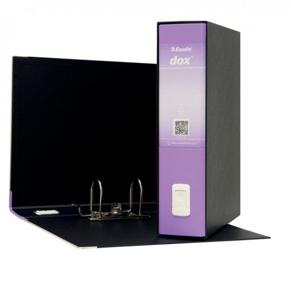 Registratore Dox 2 - dorso 8 cm - protocollo 23x34 cm - lilla - Esselte