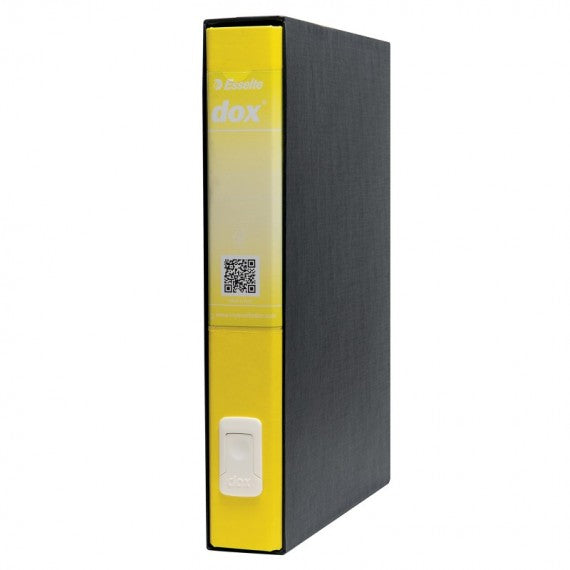 Registratore Dox 5 - dorso 5 cm - protocollo 23x34 cm - giallo - Esselte