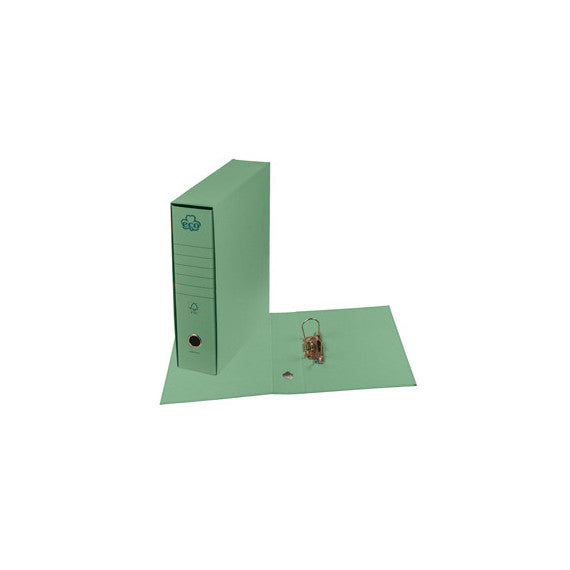Registratore Eco New - dorso 8 cm - protocollo 23 x 33 cm - verde - Brefiocart
