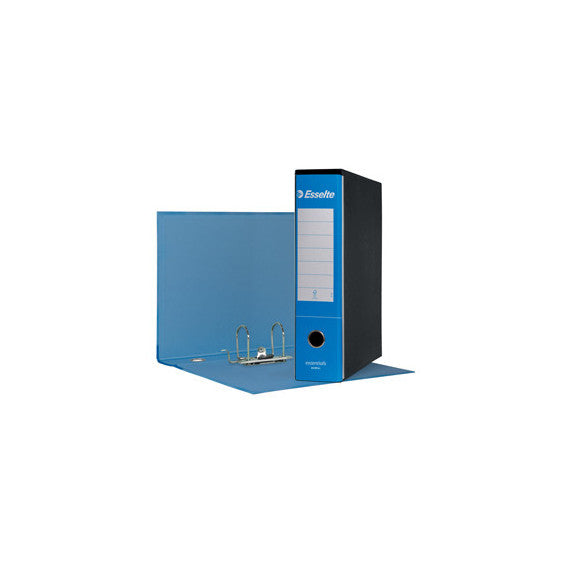 Registratore Essentials G75 - dorso 8 cm - protocollo 23x33 cm - azzurro - Esselte