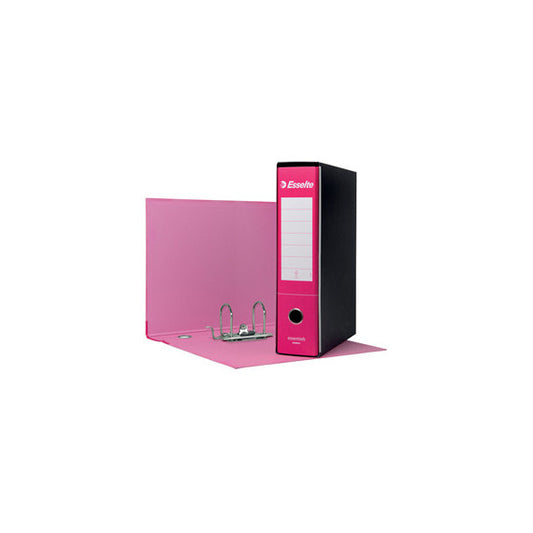 Registratore Essentials G75 - dorso 8 cm - protocollo 23x33 cm - fucsia - Esselte