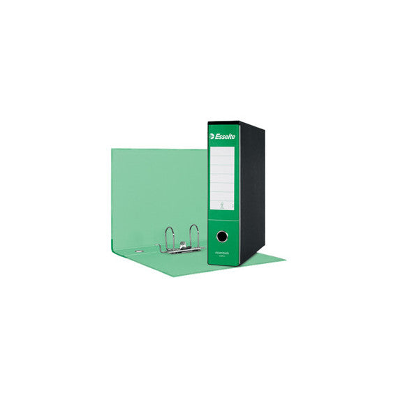Registratore Essentials G75 - dorso 8 cm - protocollo 23x33 cm - verde - Esselte