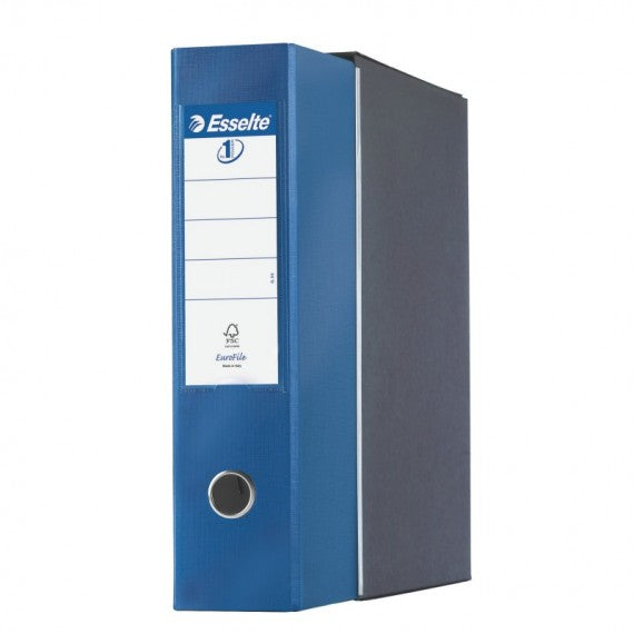 Registratore Eurofile G55 - dorso 8 cm - protocollo 23x33 cm - blu metallizzato - Esselte