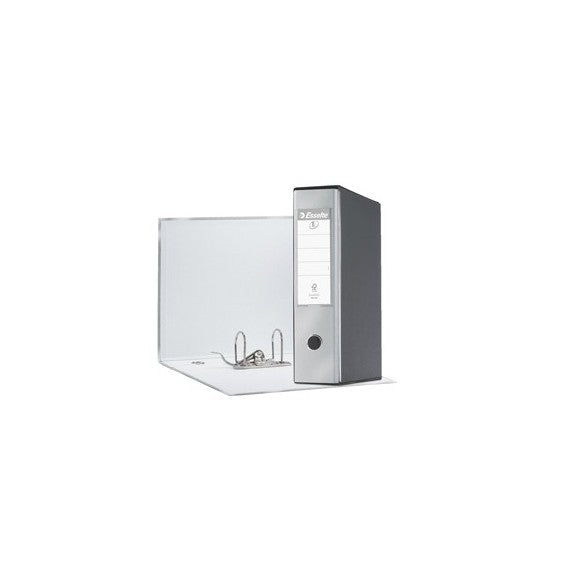 Registratore Eurofile G55 - dorso 8 cm - protocollo 23x33 cm - grigio metallizzato - Esselte