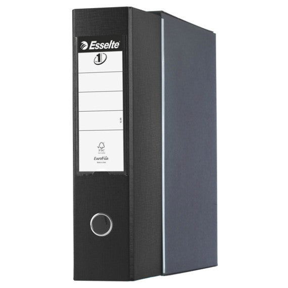 Registratore Eurofile G55 - dorso 8 cm - protocollo 23x33 cm - nero - Esselte