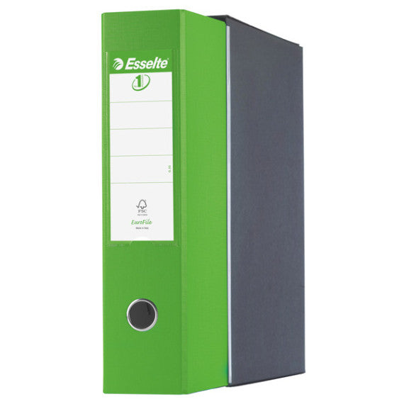 Registratore Eurofile G55 - dorso 8 cm - protocollo 23x33 cm - verde vivida - Esselte