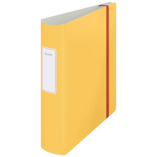 Registratore Leitz Cosy Active con meccanismo a leva 180° - A4 - dorso 8,2 cm - giallo caldo - 10380019