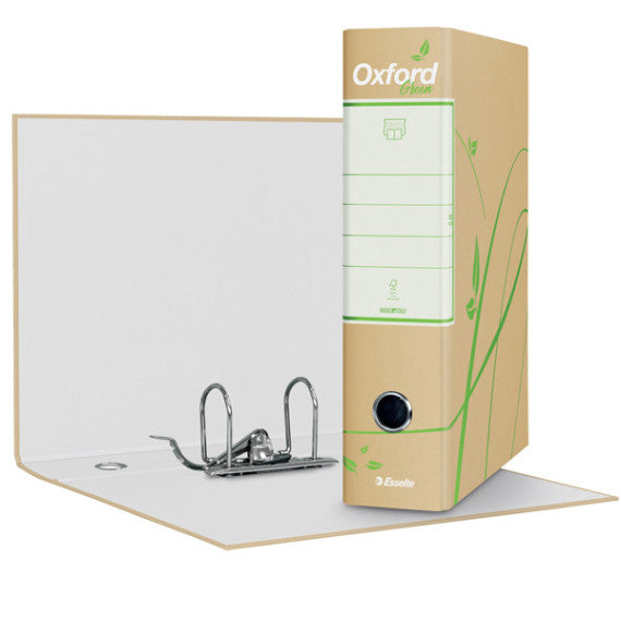 Registratore Oxford Green G85 - dorso 8 cm - protocollo 23x33 cm - avana - Esselte