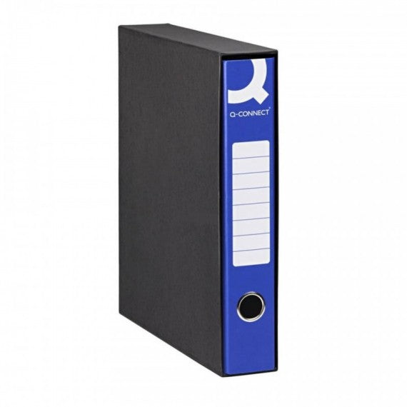 Registratore protocollo con custodia Q-Connect dorso 5 cm - 28,5x34,3 cm - blu RQ-CON-P5BL