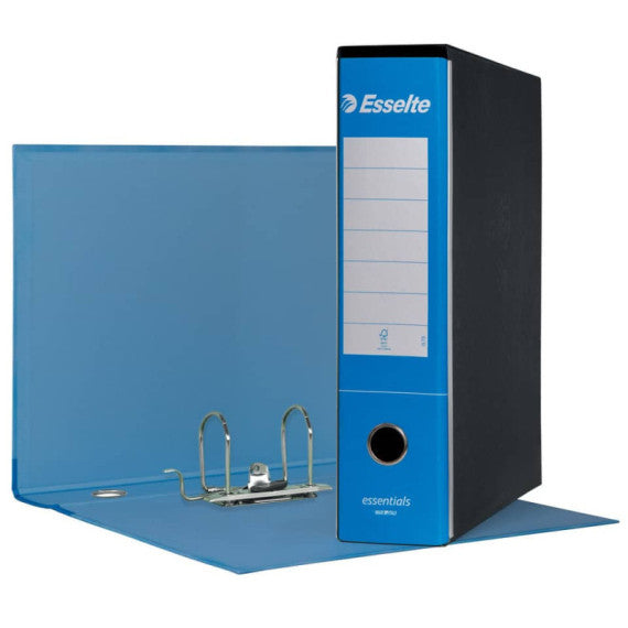 Registratore protocollo Esselte Essentials G75 23x33 cm dorso 8 cm azzurro - 390775800