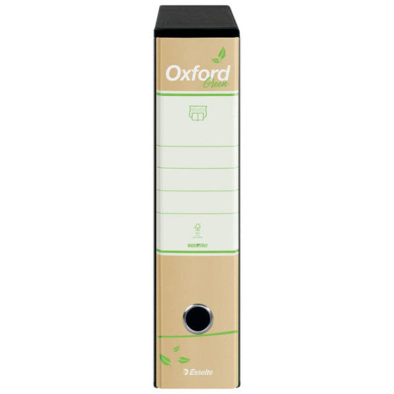Registratore protocollo Esselte Oxford Green con custodia 23x33 cm 100% carta riciclata dorso 8 cm - 397850501