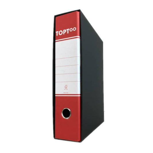 Registratore protocollo TOPToo con custodia dorso 8 cm rosso 23x33 cm - FMCRTP8RO
