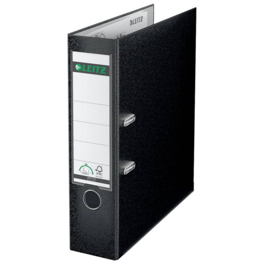 Registratore senza custodia Leitz 180° commerciale dorso 8 cm cartone rivestito in polipropilene nero - 10105095
