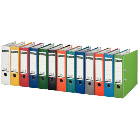Registratore senza custodia Leitz 180° commerciale dorso 8 cm cartone rivestito in polipropilene nero - 10105095