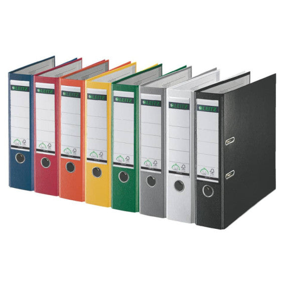 Registratore senza custodia Leitz 180° commerciale dorso 8 cm cartone rivestito in polipropilene nero - 10105095
