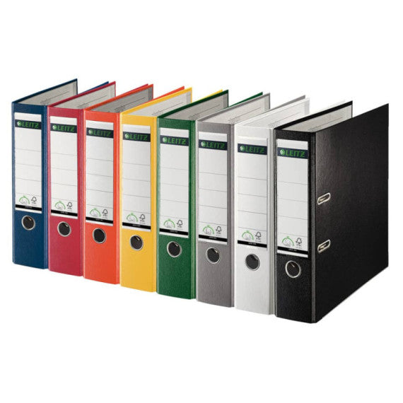 Registratore senza custodia Leitz 180° commerciale dorso 8 cm cartone rivestito in polipropilene rosso - 10105025
