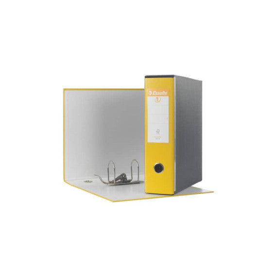 Registratori con custodia Esselte G53 Eurofile commerciale Dorso 8 cm cartone rivestito in PP giallo - 390753090