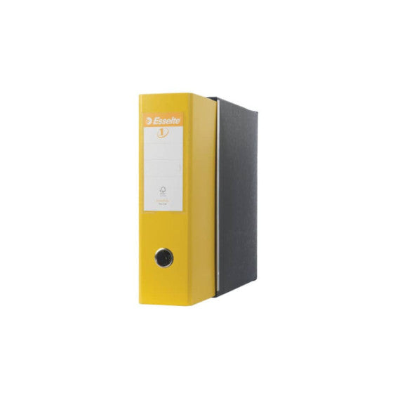 Registratori con custodia Esselte G53 Eurofile commerciale Dorso 8 cm cartone rivestito in PP giallo - 390753090