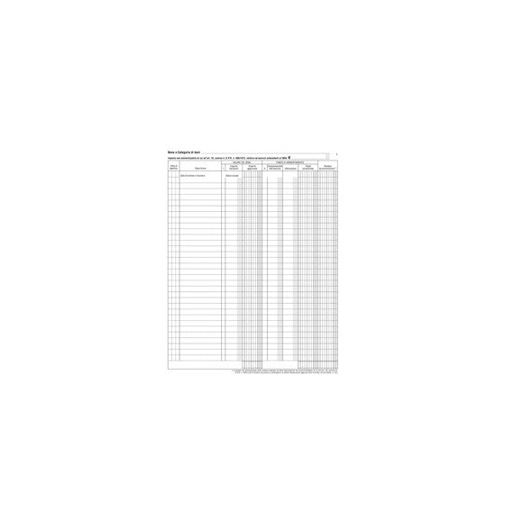 Registro beni ammortizzabili - 45 pagine numerate - 31 x 24,5 cm - DU136800000 - Data Ufficio
