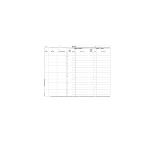 Registro carico/scarico equidi - 46 pagine numerate - 31 x 24,5 cm - DU138211000 - Data ufficio