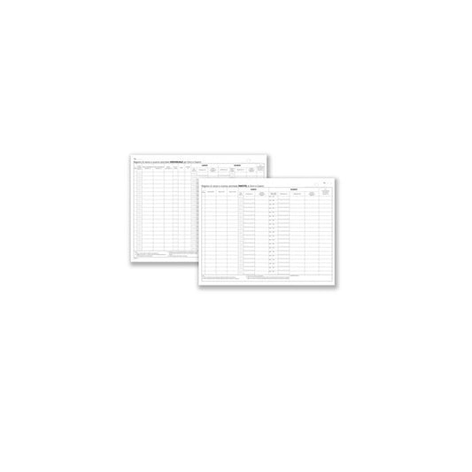 Registro carico/scarico ovini/caprini - 46 pagine numerate - 24,5 x 31 cm - DU138412000 - Data ufficio