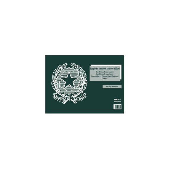 Registro carico/scarico rifiuti detentori (Mod. A) - 22,5 x 29,7cm - 100pg - numerate - Edipro