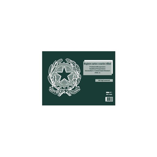Registro carico/scarico rifiuti detentori (Mod. A) - 22,5 x 29,7cm - 100pg - numerate - Edipro
