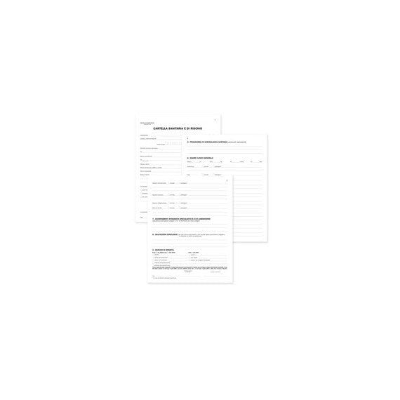 Registro cartella sanitaria di rischio - 34 pagine - 31 x 24,5 cm - DU131910000 - Data Ufficio