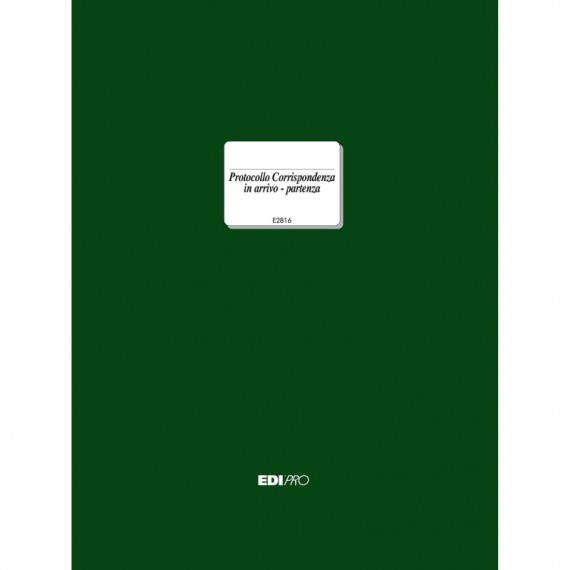 Registro corrispondenza arrivo/partenza - 31 x 24,5cm - 200 fogli - Edipro