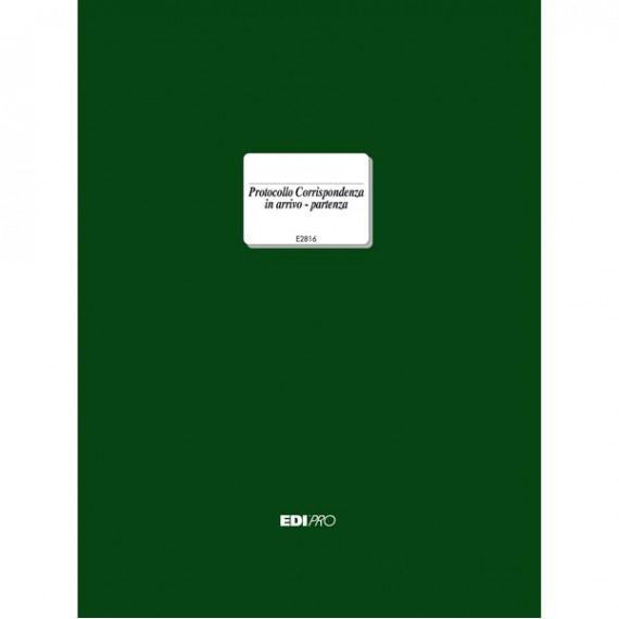 Registro corrispondenza arrivo/partenza - 31 x 24,5cm - 200 fogli - Edipro