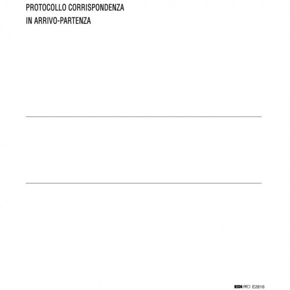 Registro corrispondenza arrivo/partenza - 31 x 24,5cm - 200 fogli - Edipro
