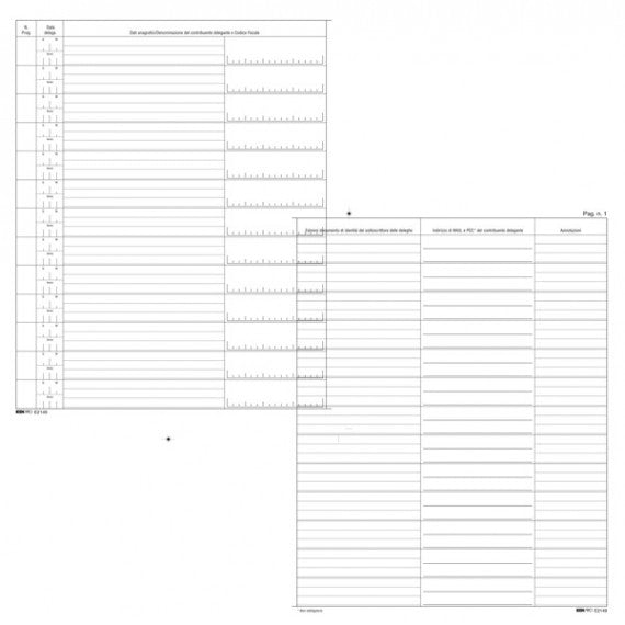 Registro cronologico - 31x24,5 - 14 pagine - Edipro