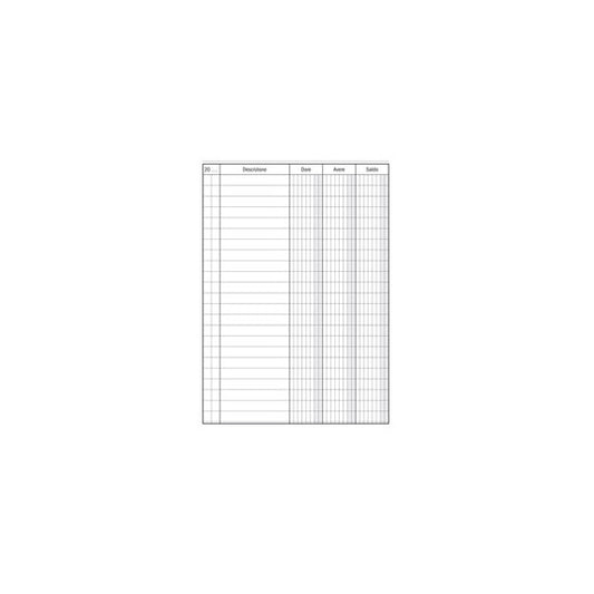 Registro Dare-Avere-Saldo - 96 pagine - 17 x 12 cm - DU133300000 - Data Ufficio