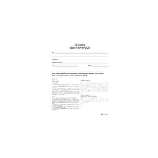 Registro delle prenotazioni - 32 pag - Edipro