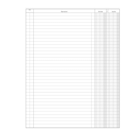 Registro Entrate-Uscite - 100 pagine - 31 x 24,5 cm - DU135800000 - Data Ufficio